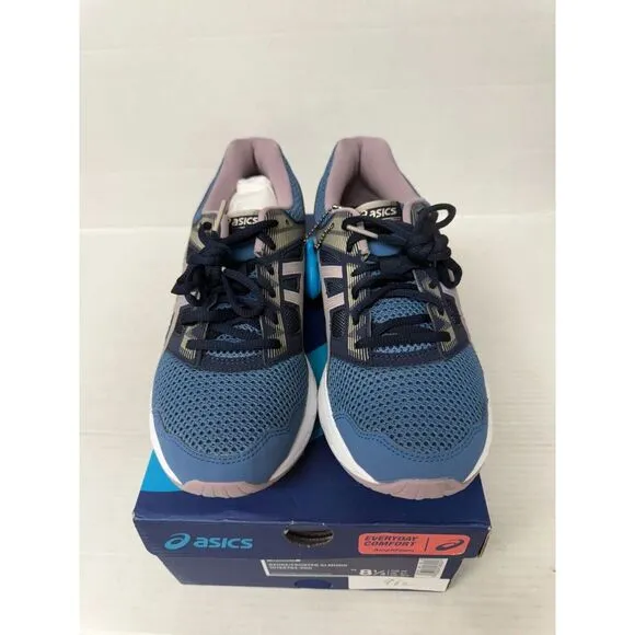 -962 Asics Gel-Contend 5, Blue /Grey, Womens Running Shoes-US 8.5 Mens