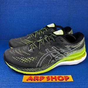 🔴 ASICS GEL-KAYANO 28 Men`s Size 11.5 Black Yellow Running Shoes 1011B189