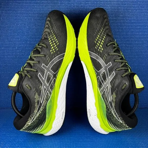 🔴 ASICS GEL-KAYANO 28 Men`s Size 11.5 Black Yellow Running Shoes 1011B189