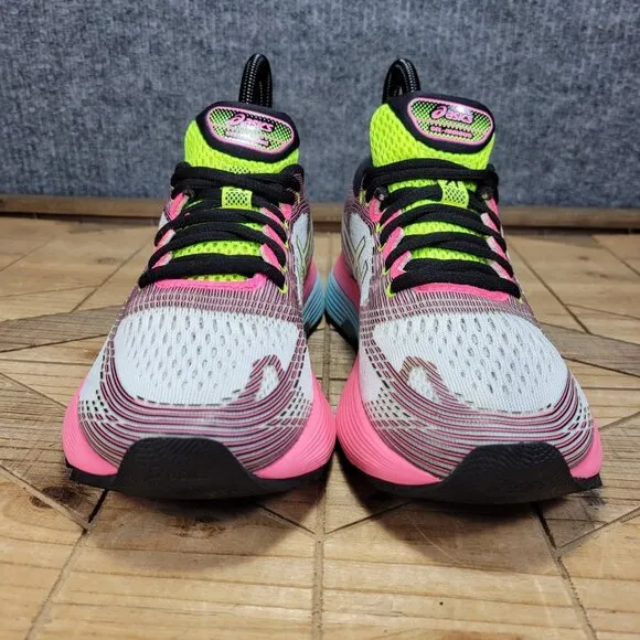 🔥 Asics Gel-Nimbus 21 White Pink Rise Bryte Running Shoes 1012A502 Women Size 6