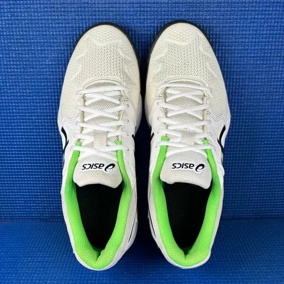 🔴 ASICS GEL-RESOLUTION 8 Kids-Boys Size 6 Unisex White Tennis Shoes 1044A018
