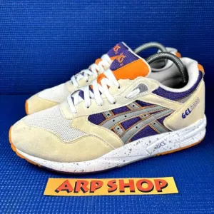 🔴 ASICS GEL SAGA PHOENIX Men`s Size 8.5 White Purple Grey Running Shoes H423N