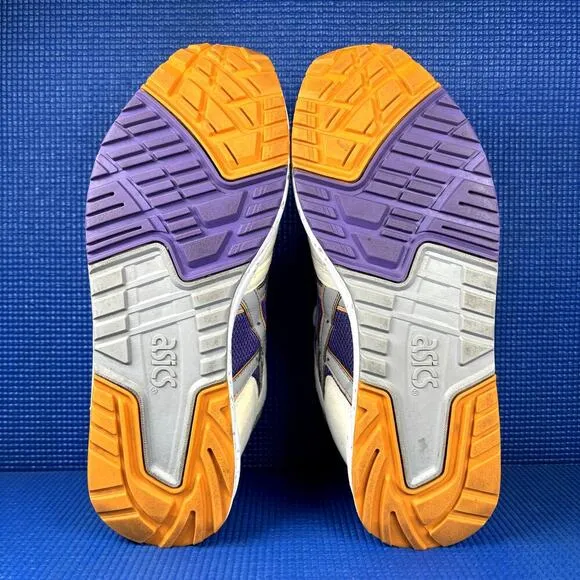 🔴 ASICS GEL SAGA PHOENIX Men`s Size 8.5 White Purple Grey Running Shoes H423N
