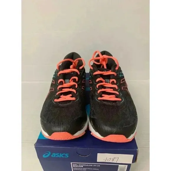 .1087 Asics Gel Womens-Cumulus 21 LS, Graphite/Grey, Running Shoes-US 8.5 Womens