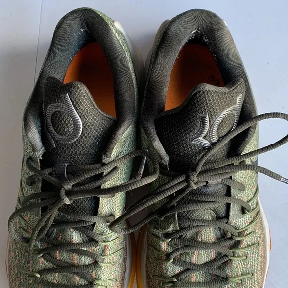 405 Nike KD‎ 8 'Easy Euro' Green/Orange Basketball Shoes Men’s Size 10.5