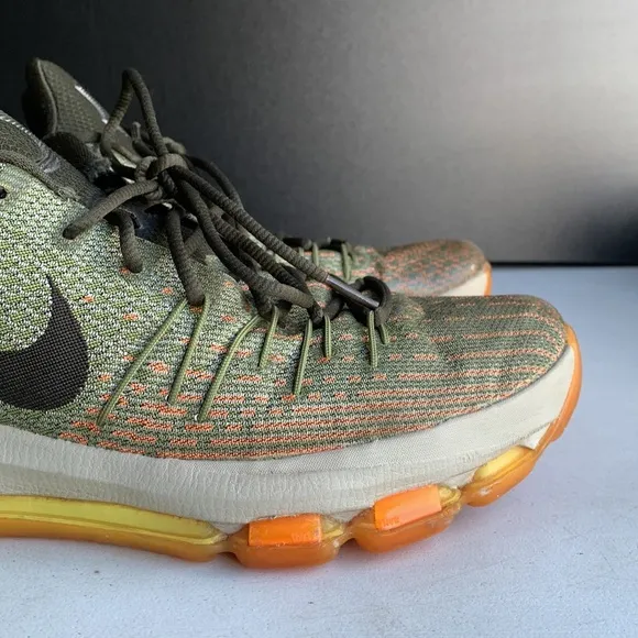 405 Nike KD‎ 8 'Easy Euro' Green/Orange Basketball Shoes Men’s Size 10.5