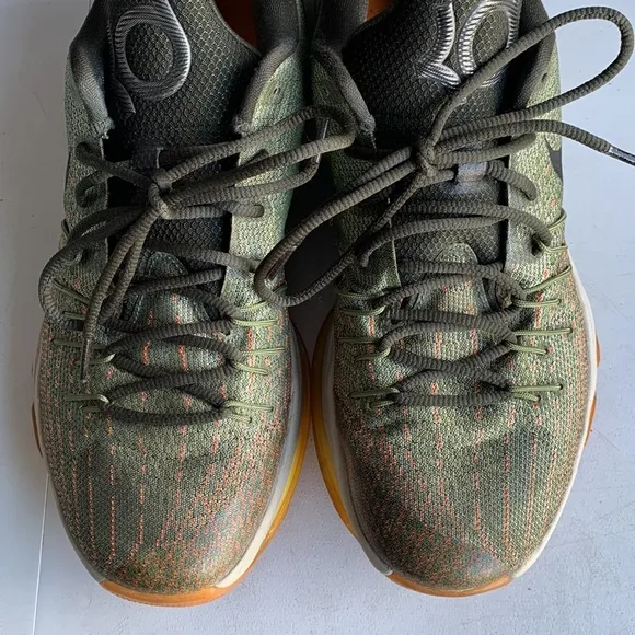 405 Nike KD‎ 8 'Easy Euro' Green/Orange Basketball Shoes Men’s Size 10.5