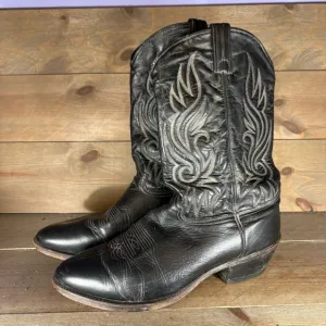 abilene mens size 11 wide EE shoes black leather western cowboy boots