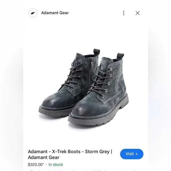 ADAMANT Gear X-Trek Boots | Size 8.5 | Women’s | Storm Grey