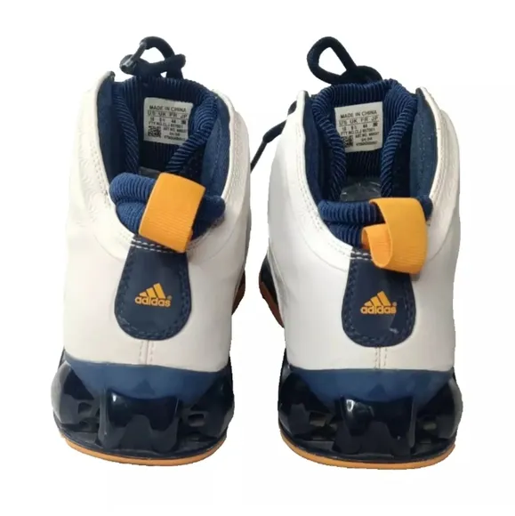 Adidas A Cub Artillery Basketball Shoes Men's Size 10 White~Blue~Orange 2006