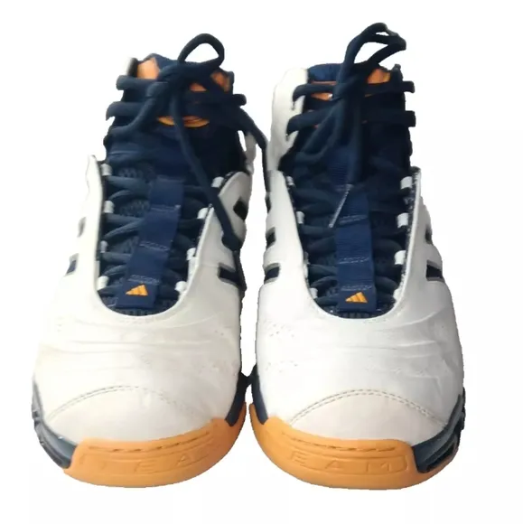 Adidas A Cub Artillery Basketball Shoes Men's Size 10 White~Blue~Orange 2006