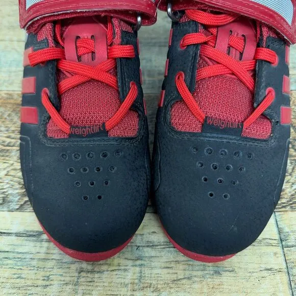 Adidas Adipower Black Red Weightlifting Shoes M21865‎ Mens Size 6 Rare