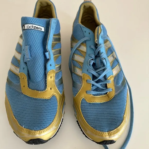 Adidas Adizero Belligerence Mens 9.5 Track &amp; Field UCLA Blue Gold Cross Country