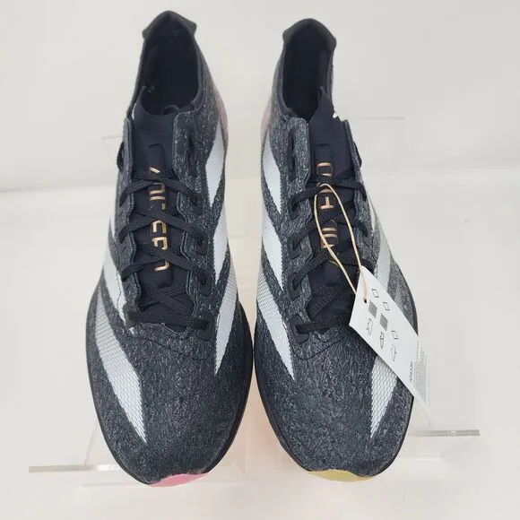 adidas Adizero Prime Track &amp; Field Shoes Mens 8 Black SP 3 Logo Lace Up Sneakers
