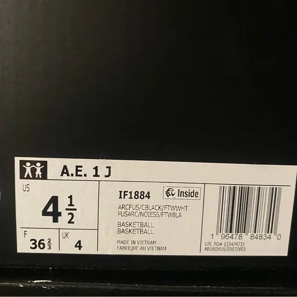 Adidas AE 1 J Basketball New Wave Blue Youth Shoes IF1884 GS Sz