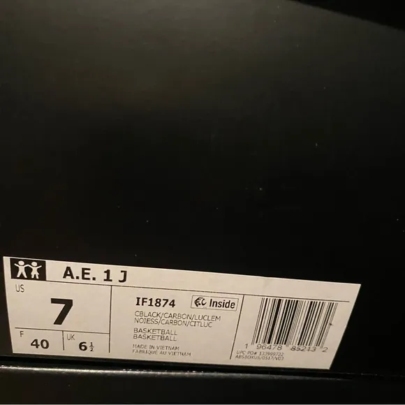 Adidas AE 1 J Basketball The Future Youth Shoes Sneakers IF1874 GS Sz