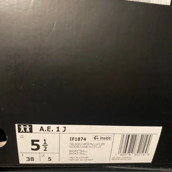 Adidas AE 1 J Basketball The Future Youth Shoes Sneakers IF1874 GS Sz