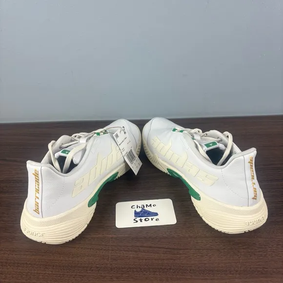 Adidas Barricade U Stan White Green Tennis Pickleball Shoes GZ1408 Men’s Sz 8