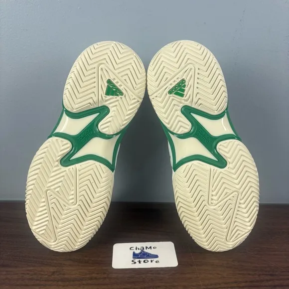 Adidas Barricade U Stan White Green Tennis Pickleball Shoes GZ1408 Men’s Sz 8