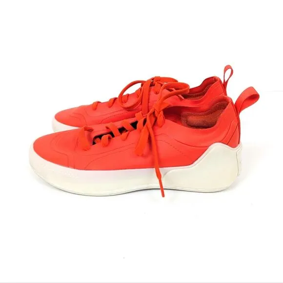 Adidas by Stella McCartney Womens Shoes Orange Treino Lace Up Sneakers Size 7