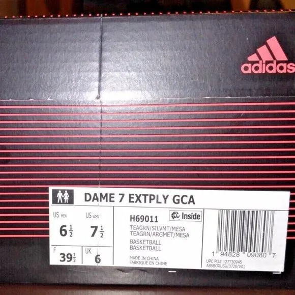 ADIDAS DAME 7 EXTPLY DAMIAN LILLARD TEAM GREEN SHOES #H69011 MEN 6.5 WOMEN 7.5 U