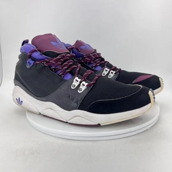 Adidas Fortitude Mid Men Size 11.5 G09439 Black Phantom Gray Nobcri Purple Shoes