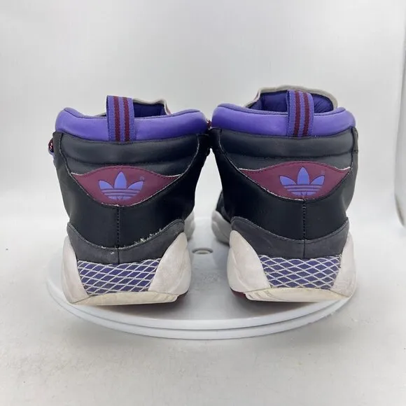Adidas Fortitude Mid Men Size 11.5 G09439 Black Phantom Gray Nobcri Purple Shoes