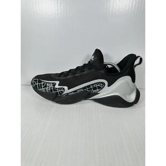 Adidas Mens Impact FLX Football Training Shoes Black Gray Size 12 GX8116 NEW