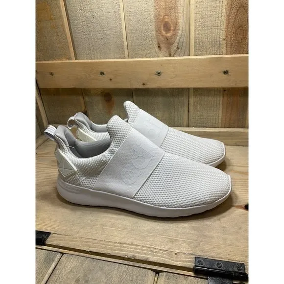 𝅺ADIDAS Mens Lite Racer BC0941 White Running Shoes Sneakers Size 8.5