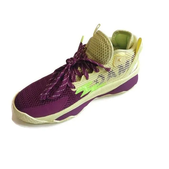 Adidas Mens Sz 5 Womens 6 Dame 8 Dame Time Basketball Shoes GY0383 Yellow Purple