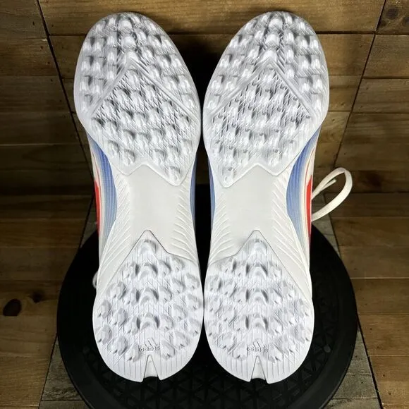 Adidas Mens 11 Soccer shoes F50 LEAGUE TF Turf White/Solar Red/Lucid Blue NWT