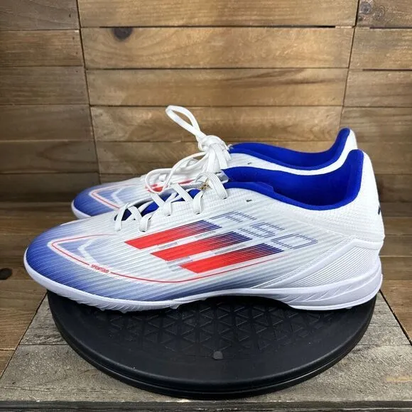 Adidas Mens 11 Soccer shoes F50 LEAGUE TF Turf White/Solar Red/Lucid Blue NWT