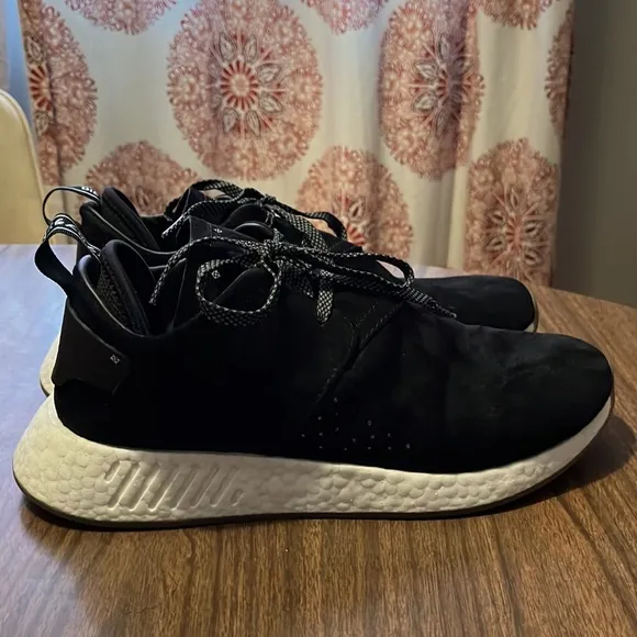 Adidas NMD Boost Size 10 Black Tennis Shoes Sneakers