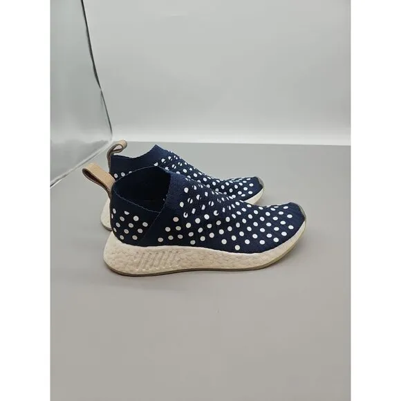 Adidas NMD CS2 Primeknit PK Ronin Women's 7.5 Shoes Polka Dot Navy White BA7212