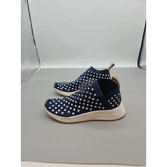 Adidas NMD CS2 Primeknit PK Ronin Women's 7.5 Shoes Polka Dot Navy White BA7212
