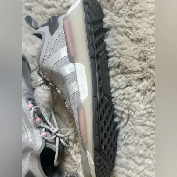 adidas NMD_V3 - Kids' Sneakers, Grey, Size 5.5, White, Grey
