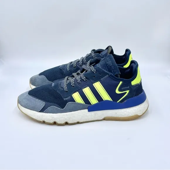 Adidas Originals Nite Jogger C Navy Solar Yellow Gum EG2956 Sneaker Men’s 10.5