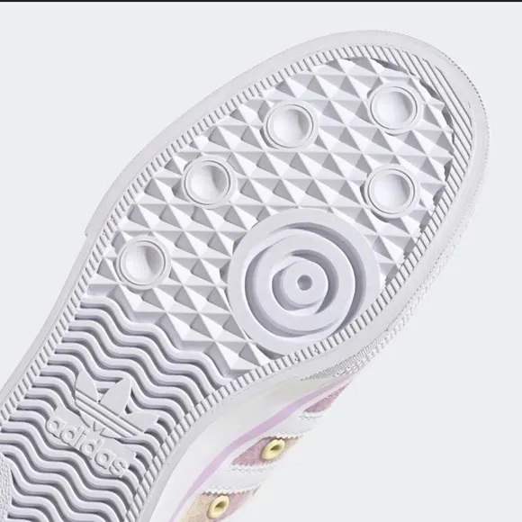 Adidas Originals Nizza Platform Lilac Pink and Yellow Watercolor Sneaker Shoes