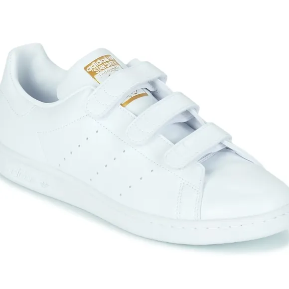Adidas Originals Stan Smith CF White Cloud Gold Metallic Shoes Size 7