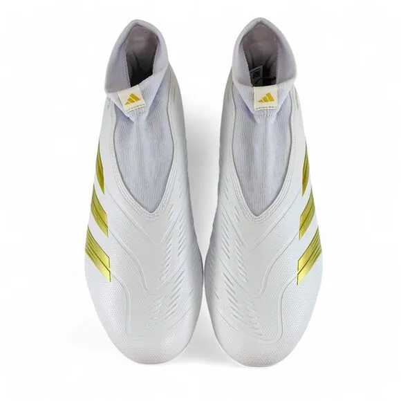 adidas Predator League Laceless FG White Gold Men's Soccer Cleats IF6332