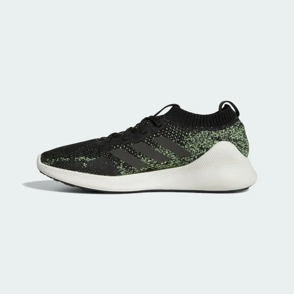 Adidas Purebounce  Running Shoe Black Green Knit Upper F36686 Men Sz 7.5, 9 -NEW