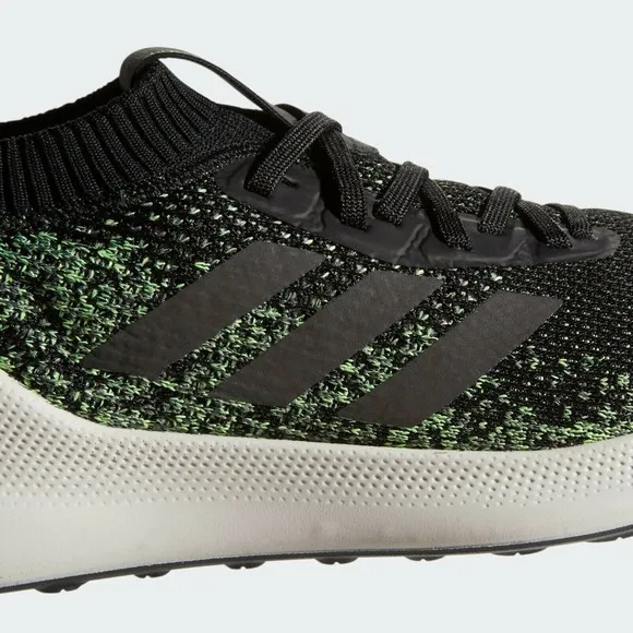 Adidas Purebounce  Running Shoe Black Green Knit Upper F36686 Men Sz 7.5, 9 -NEW