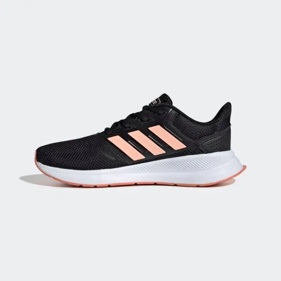 Adidas Runfalcon Core Black/Coral Unisex Shoe NEW