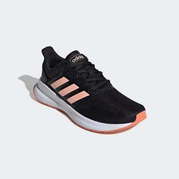 Adidas Runfalcon Core Black/Coral Unisex Shoe NEW