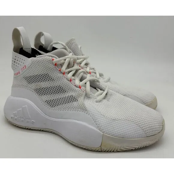 Adidas Shoes Mens 7.5 D Rose 773 White Red 3 Stripes Basketball Athletic FW8657