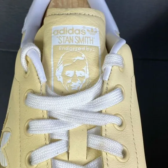 Adidas Stan Smith Men's Shoes White-Easy Yellow  sneaker size 10