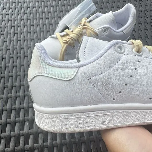Adidas Stan Smith White Easy Yellow Women's Athletic Shoes FW8494 Size 5.5