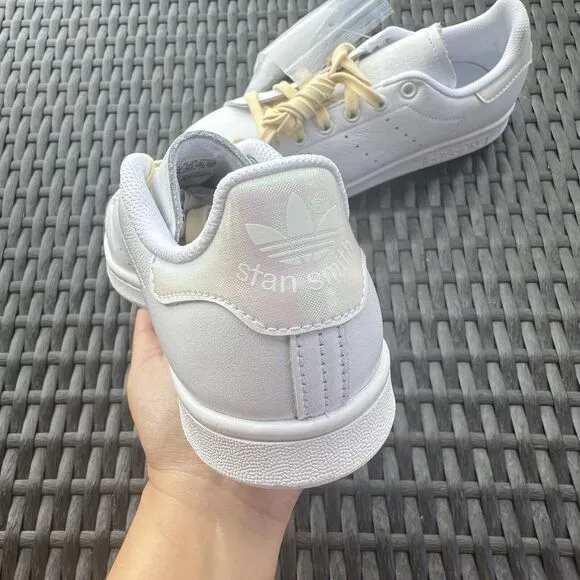 Adidas Stan Smith White Easy Yellow Women's Athletic Shoes FW8494 Size 5.5
