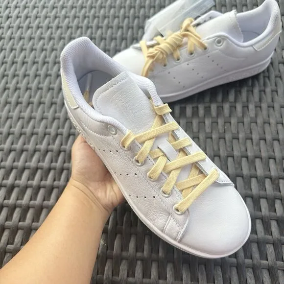 Adidas Stan Smith White Easy Yellow Women's Athletic Shoes FW8494 Size 5.5