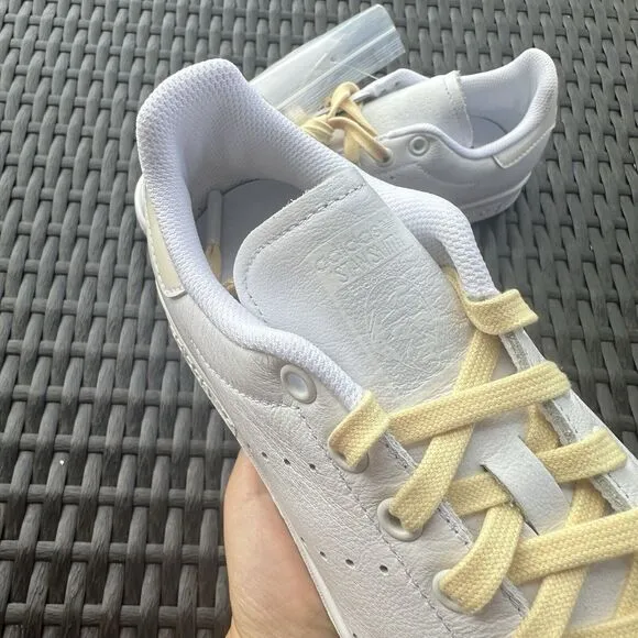 Adidas Stan Smith White Easy Yellow Women's Athletic Shoes FW8494 Size 5.5